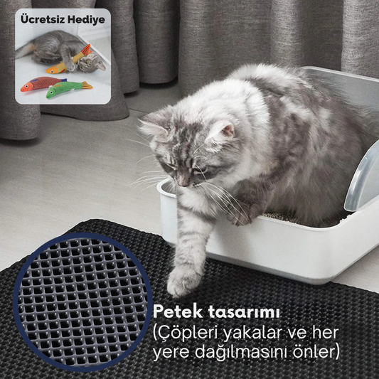 Dağınık Olmayan Kedi Kumu Paspası